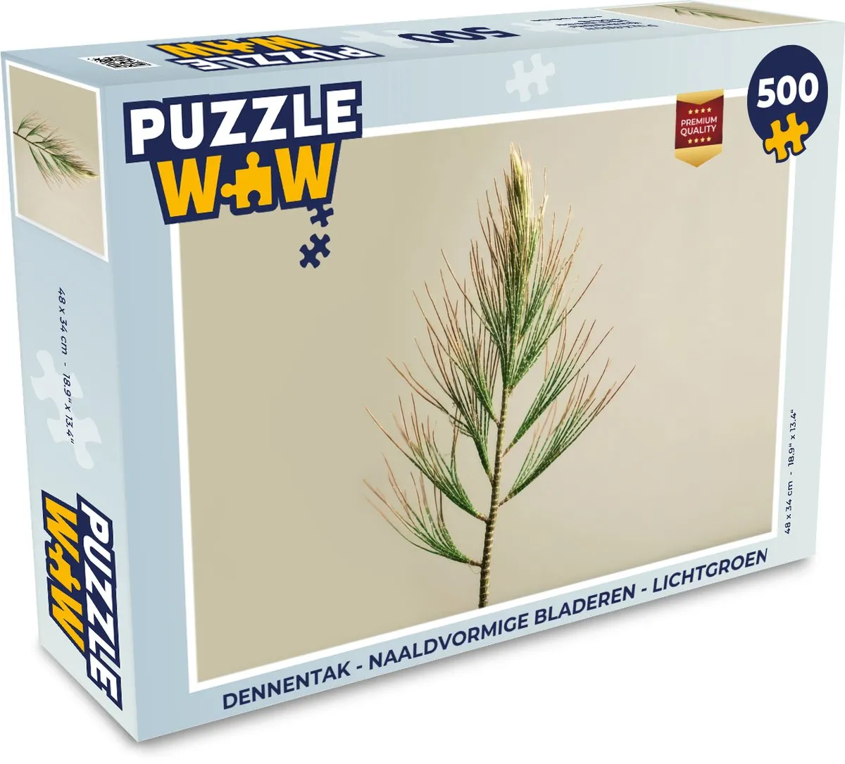 PuzzleWow Dennentak Legpuzzel 500 Stuks - Lichtgroen