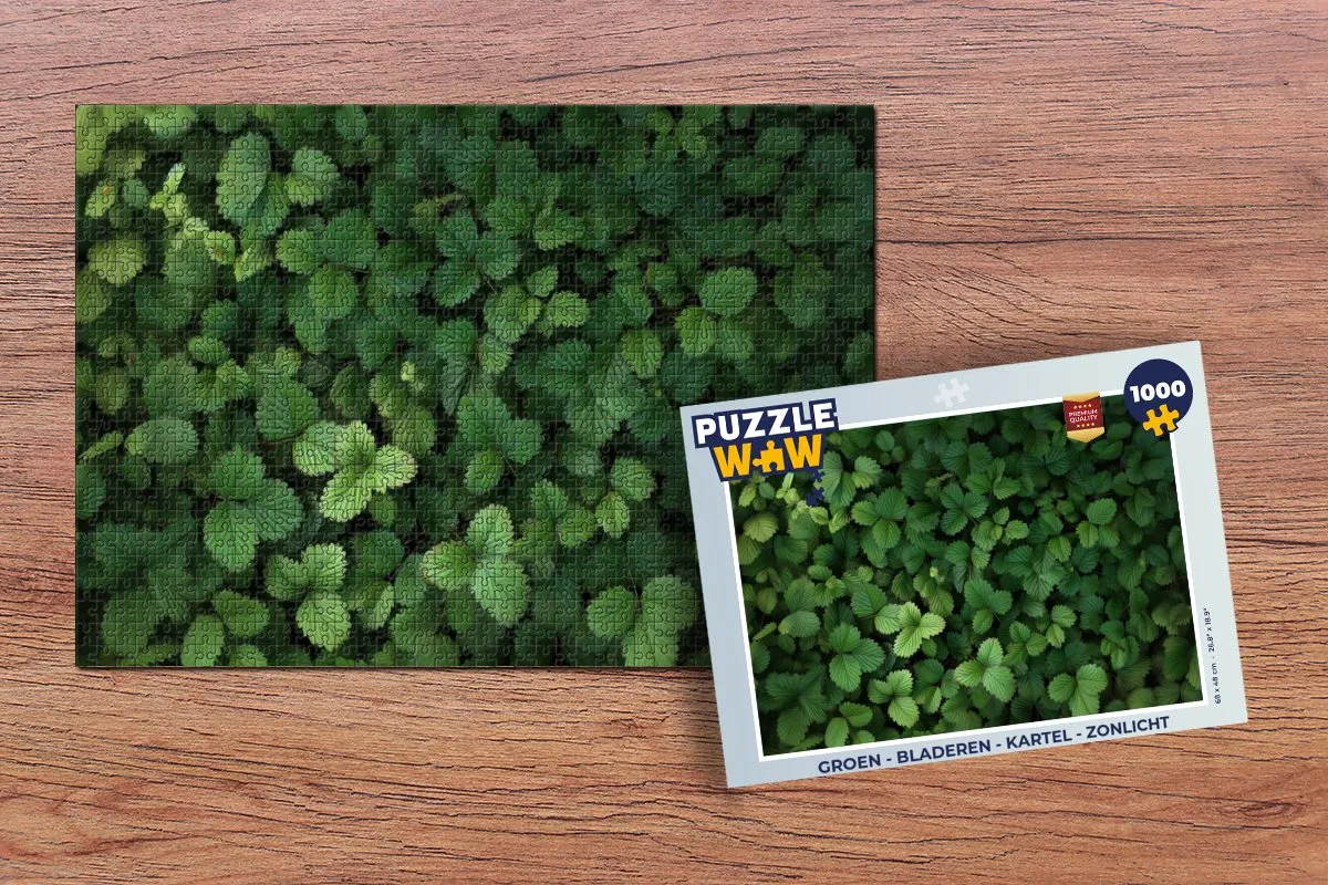 PuzzleWow Legpuzzel 1000 Stuks - Groen Bladeren