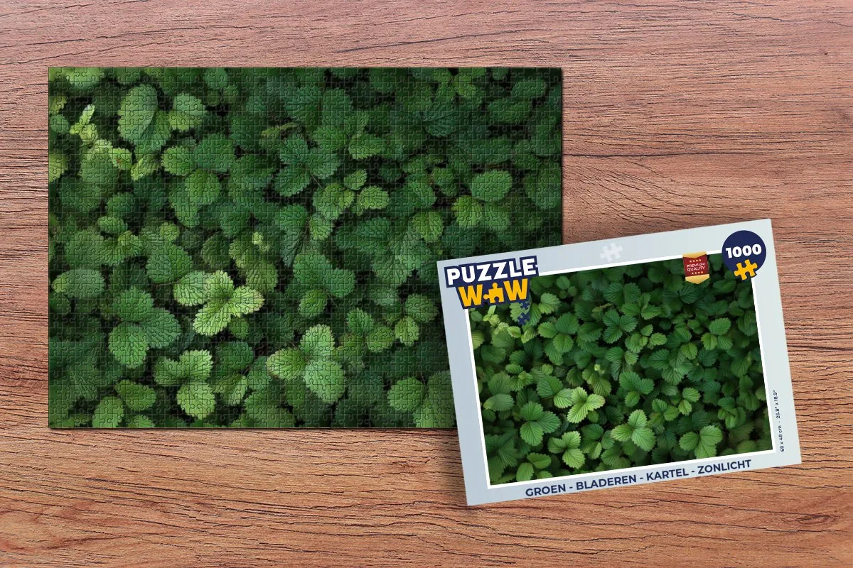 PuzzleWow Legpuzzel 1000 Stuks - Groen Bladeren