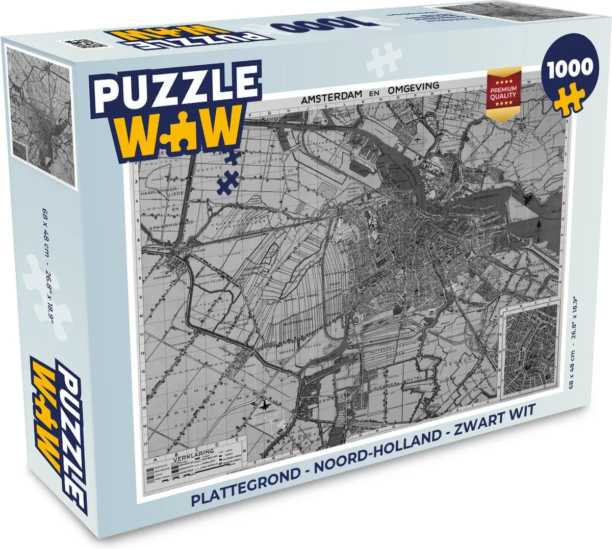 PuzzleWow Noord-Holland Legpuzzel 1000 Stuks - MPN 6017000434432
