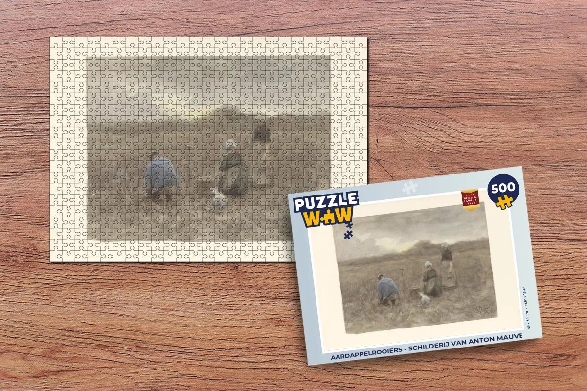 PuzzleWow Anton Mauve Aardappelrooiers Legpuzzel 500 Stuks - Multicolor