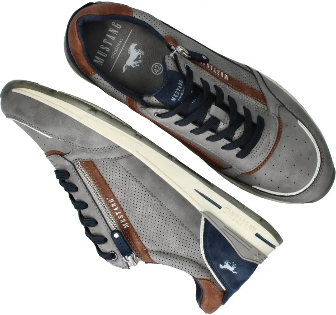 Mustang Sneakers Laag Grijs - Maat 42 - afbeelding 6 van 6
