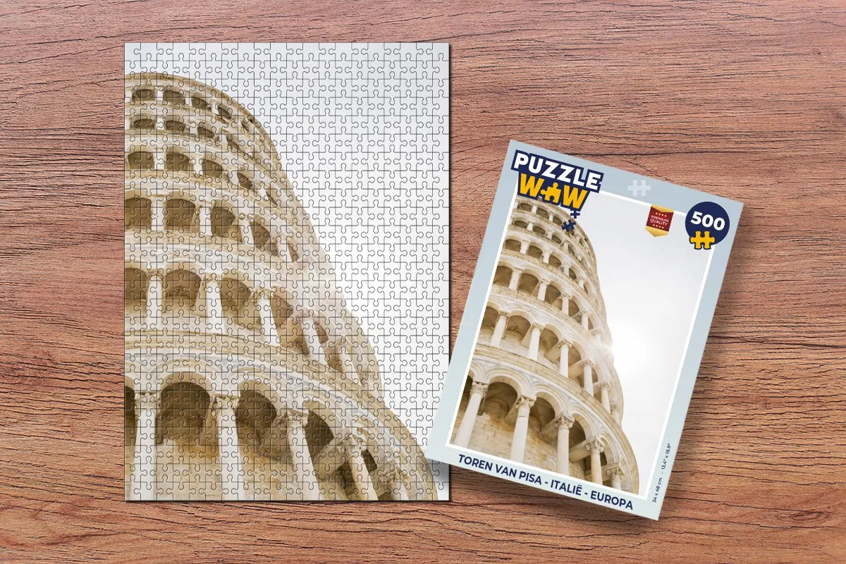 PuzzleWow Toren van Pisa Legpuzzel 500 Stuks - Multicolor