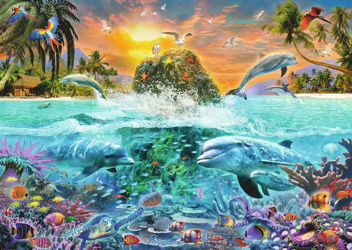 Ravensburger Die Unterwasserinsel Puzzel 1000 Stuks - afbeelding 2 van 4