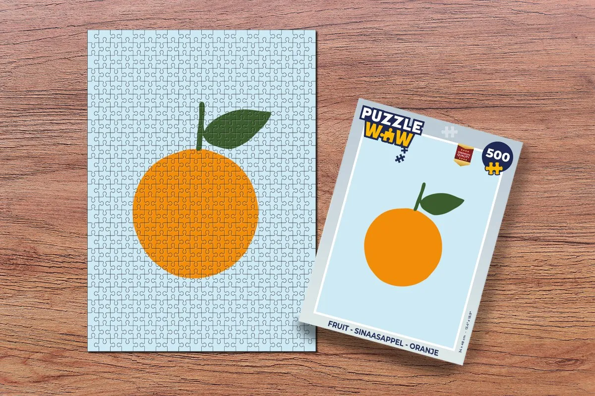 PuzzleWow Fruit Legpuzzel 500 Stuks - Sinaasappel