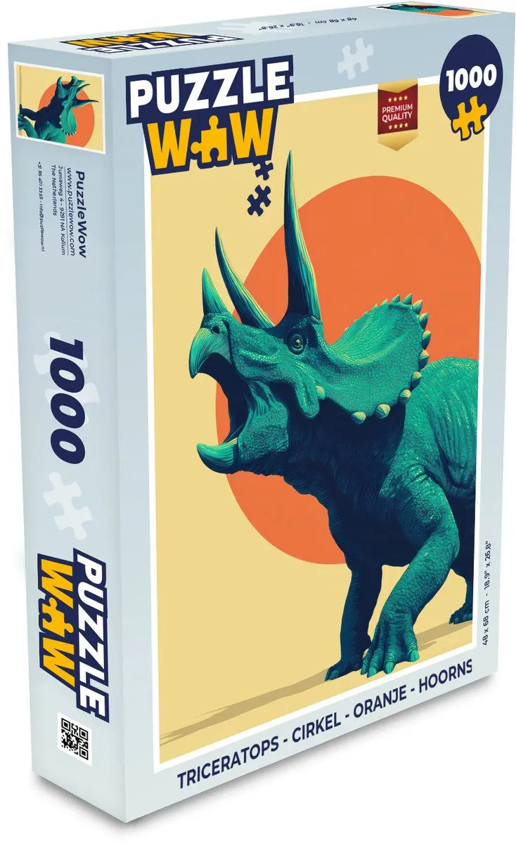 PuzzleWow Triceratops Legpuzzel 1000 Stuks