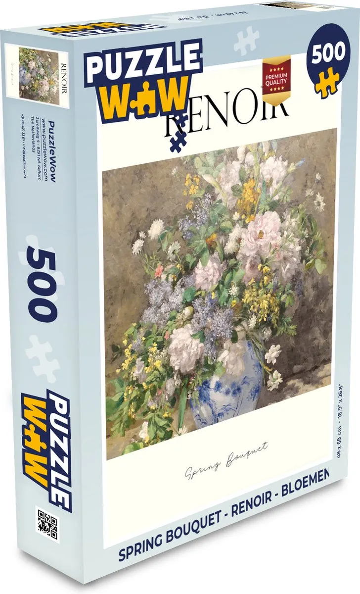 PuzzleWow Spring Bouquet Renoir Legpuzzel 500 Stuks