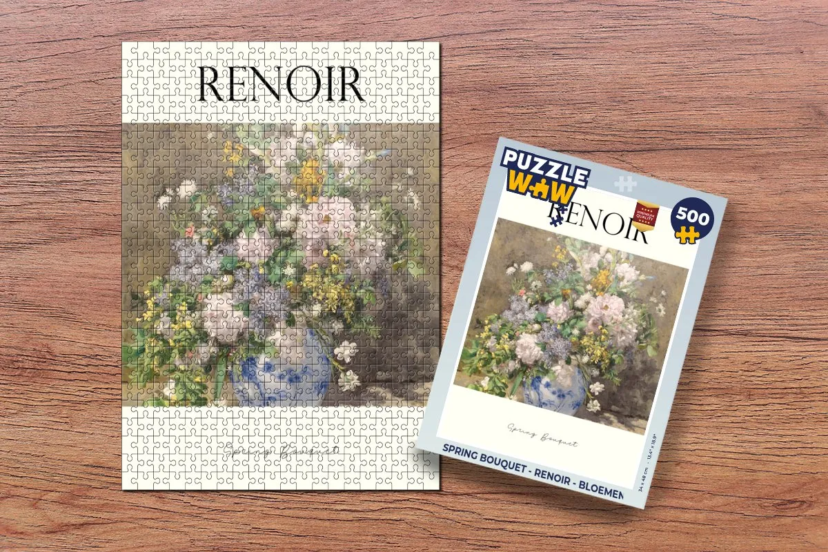 PuzzleWow Spring Bouquet Renoir Legpuzzel 500 Stuks - Multicolor