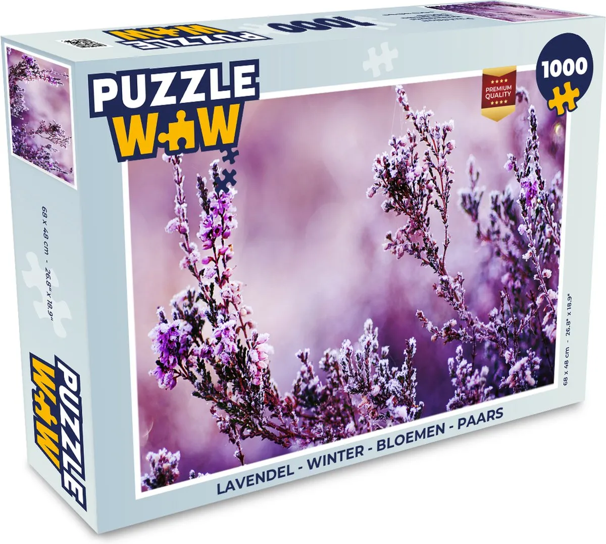PuzzleWow Legpuzzel 1000 Stuks - Lavendel/Paars