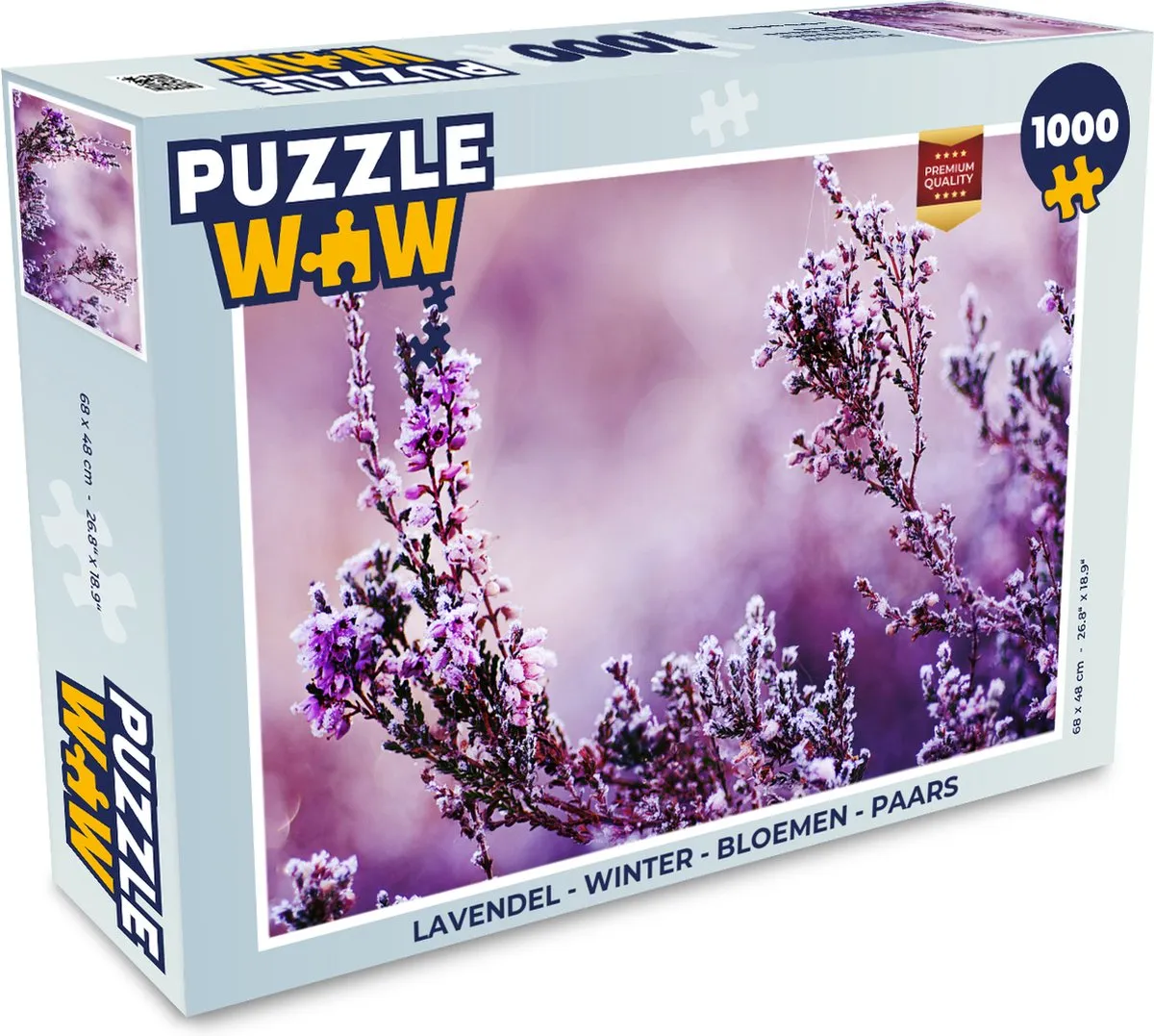 PuzzleWow Legpuzzel 1000 Stuks - Lavendel/Paars