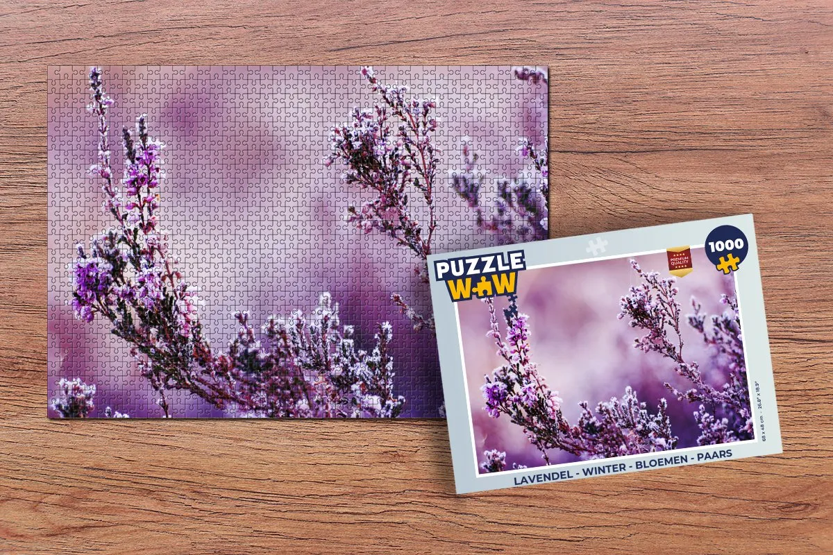 PuzzleWow Legpuzzel 1000 Stuks - Lavendel/Paars
