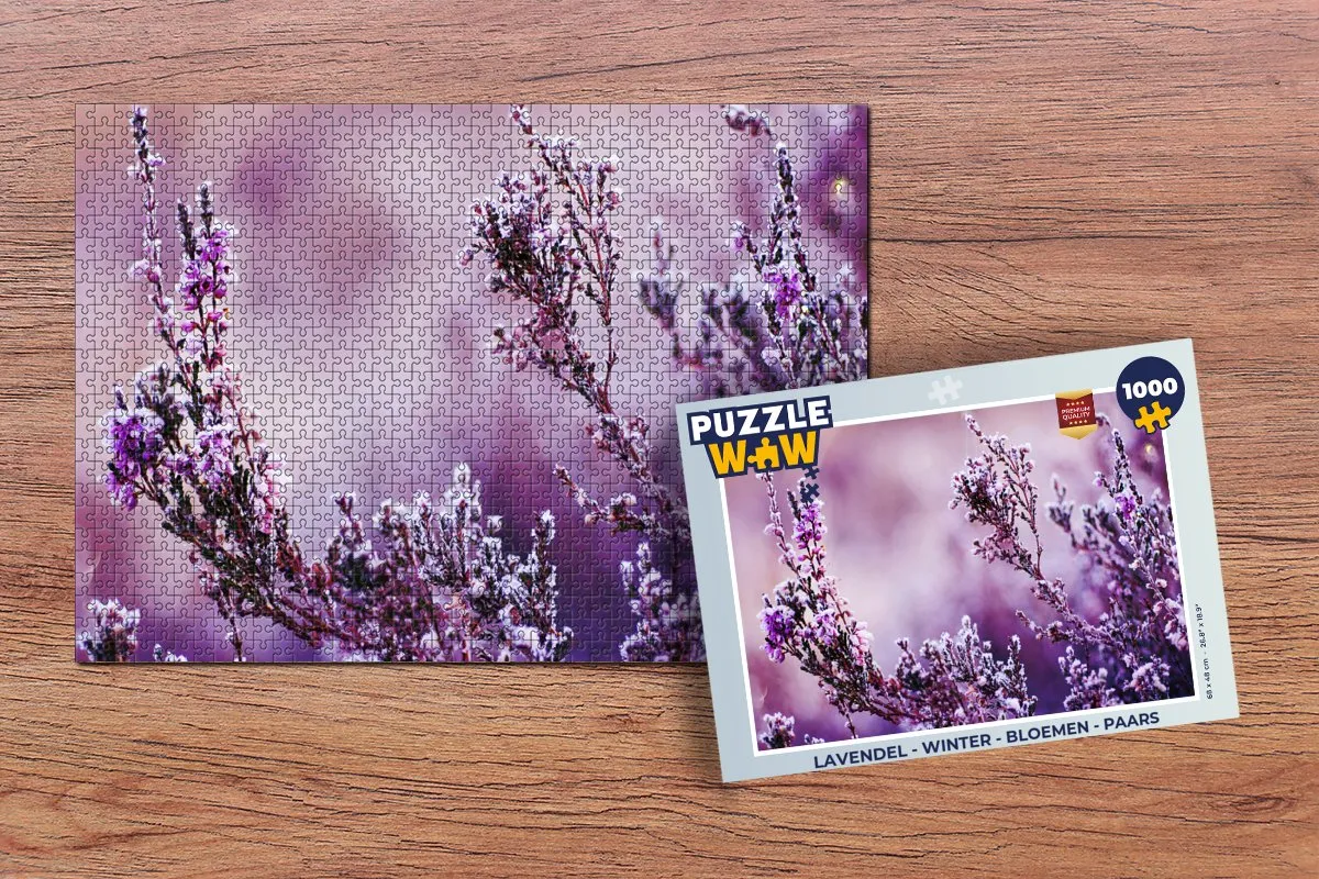 PuzzleWow Legpuzzel 1000 Stuks - Lavendel/Paars