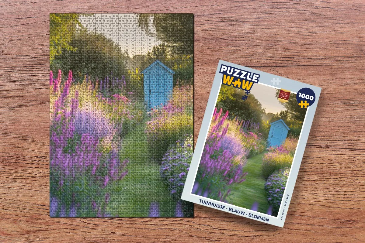 PuzzleWow Tuinhuisje Lavendel Puzzel 1000 Stuks