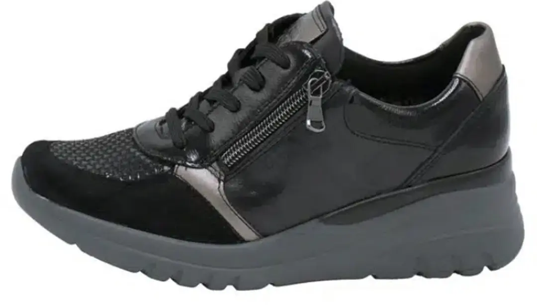 Wäldlaufer Sneaker 927H02 - Zwart Brons - Combi Wijdte H