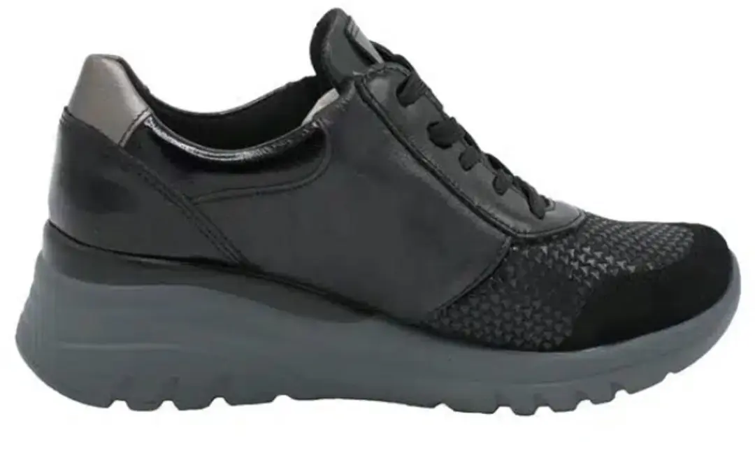 Wäldlaufer Sneaker 927H02 - Zwart Brons - Combi Wijdte H