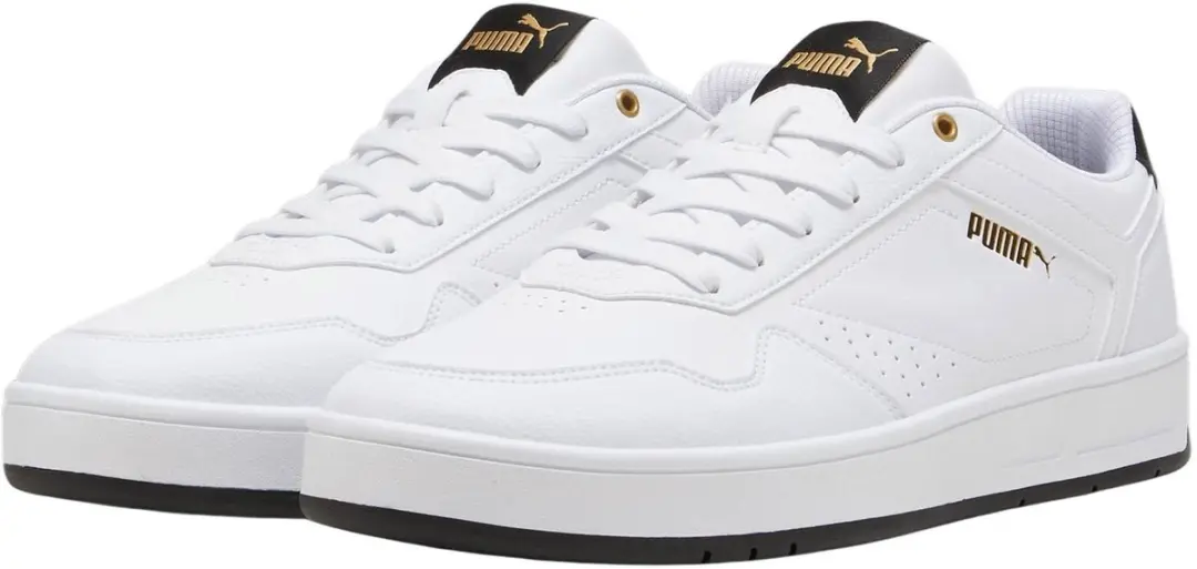 PUMA Court Classic Sneakers Dames - Wit/Zwart - afbeelding 2 van 6