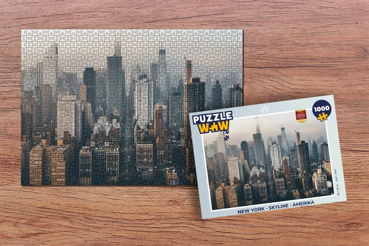 PuzzleWow New York Skyline Legpuzzel 1000 Stuks - Multicolor