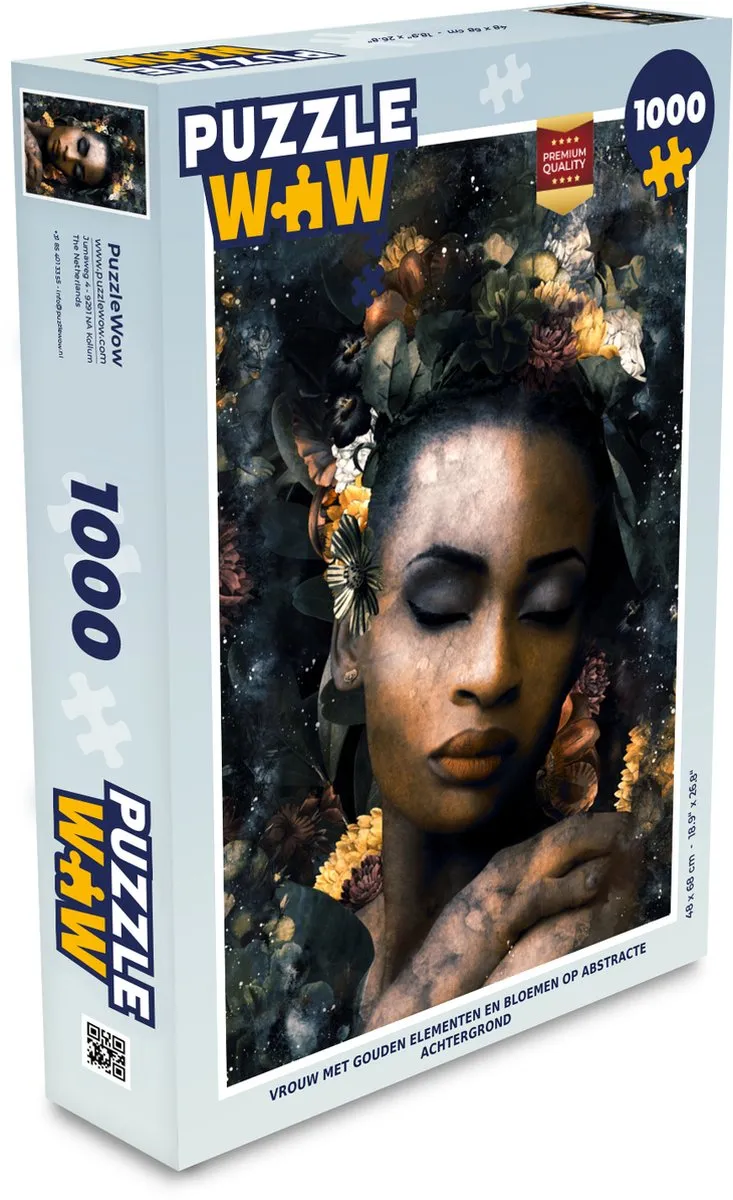 PuzzleWow Bloemen Vrouw Legpuzzel 1000 Stuks