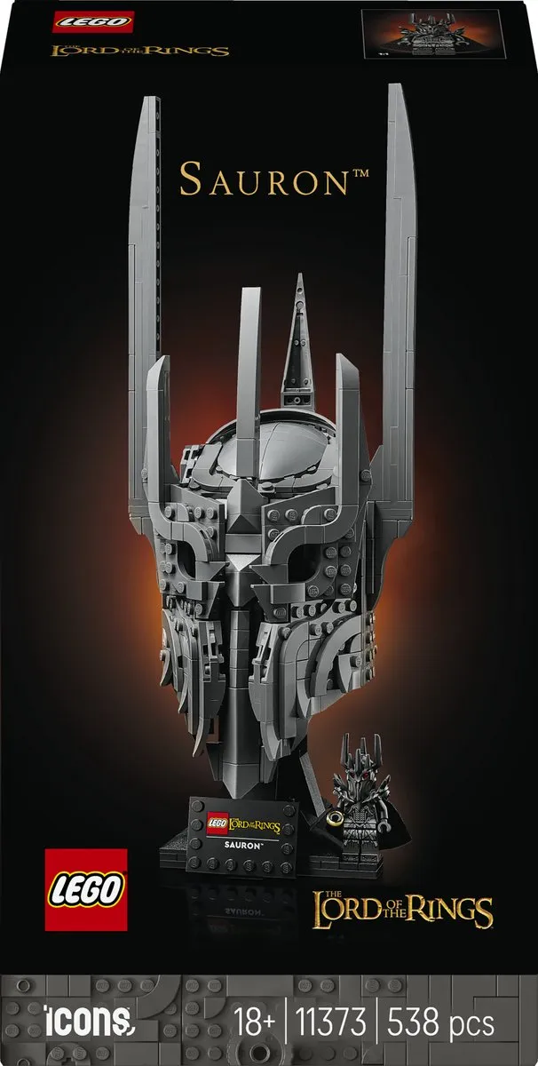 LEGO Icons The Lord of the Rings Helm van Sauron Bouwpakket 538 Stukken - Grijs