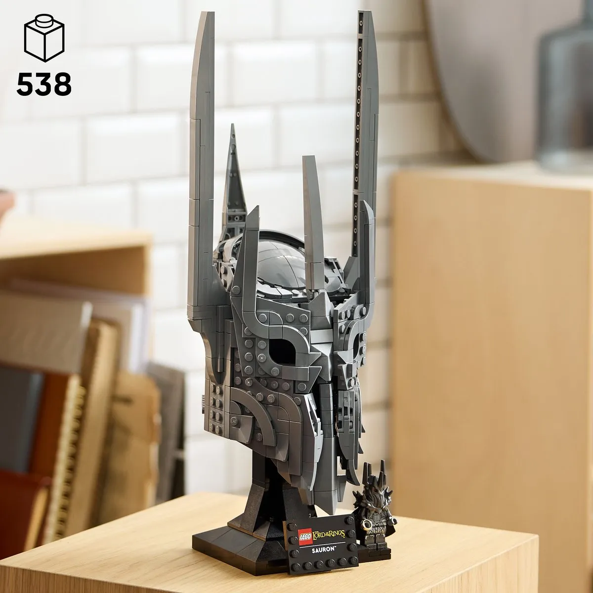 LEGO Icons The Lord of the Rings Helm van Sauron Bouwpakket 538 Stukken - Grijs