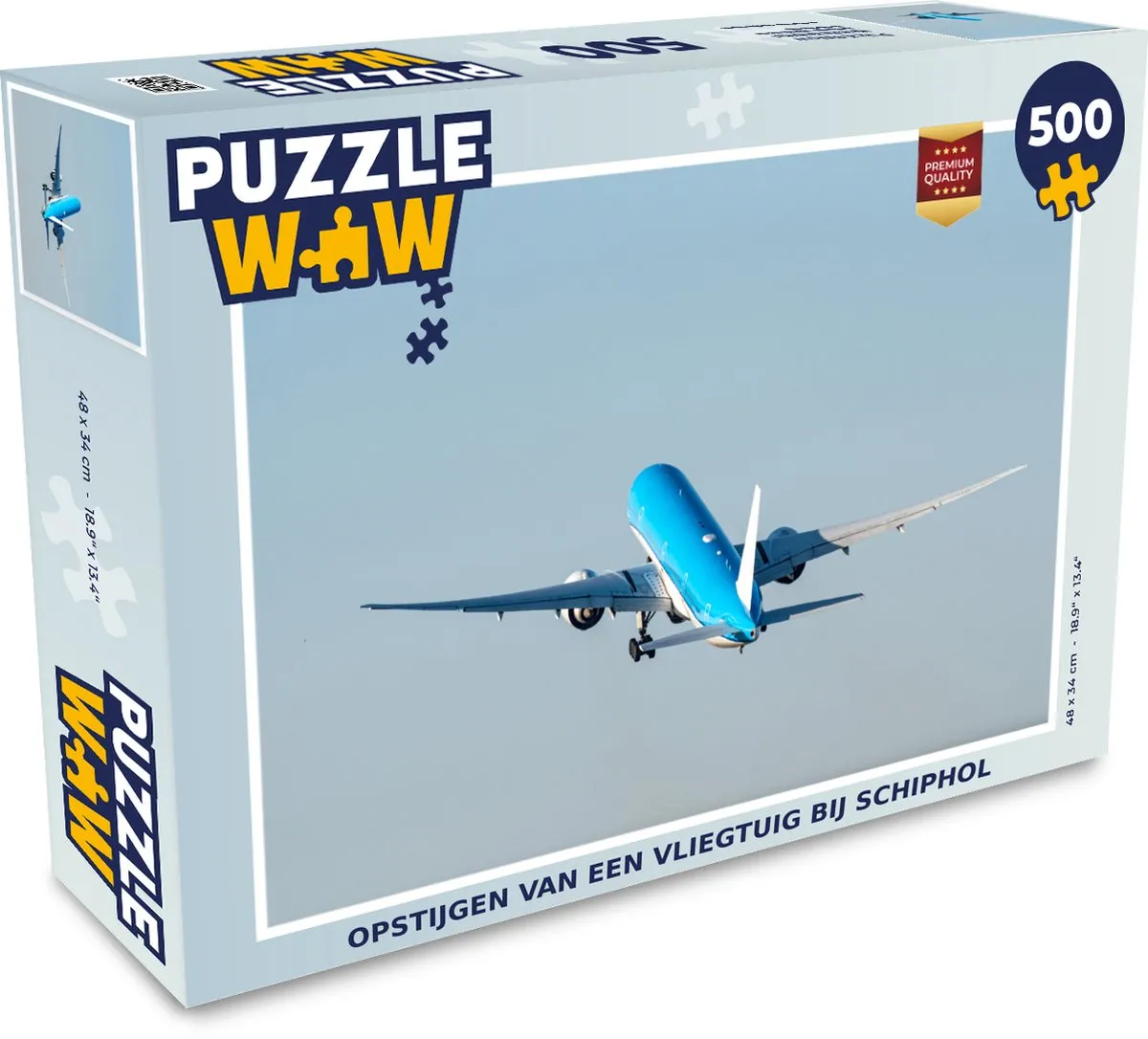 PuzzleWow Legpuzzel Opstijgen Schiphol 500 Stuks - Multicolor