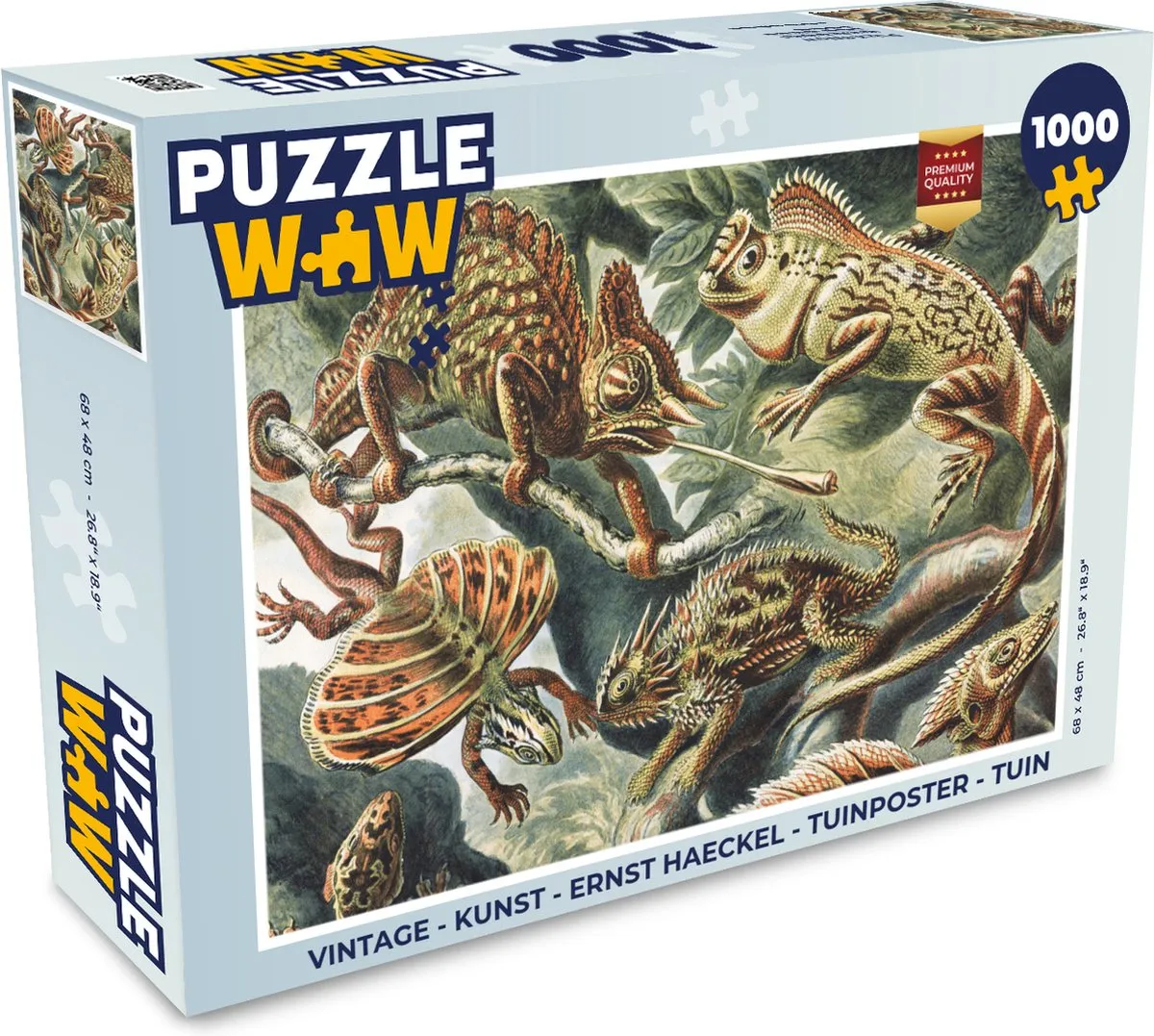 PuzzleWow Vintage Salamanders Legpuzzel 1000 Stuks - Multicolor