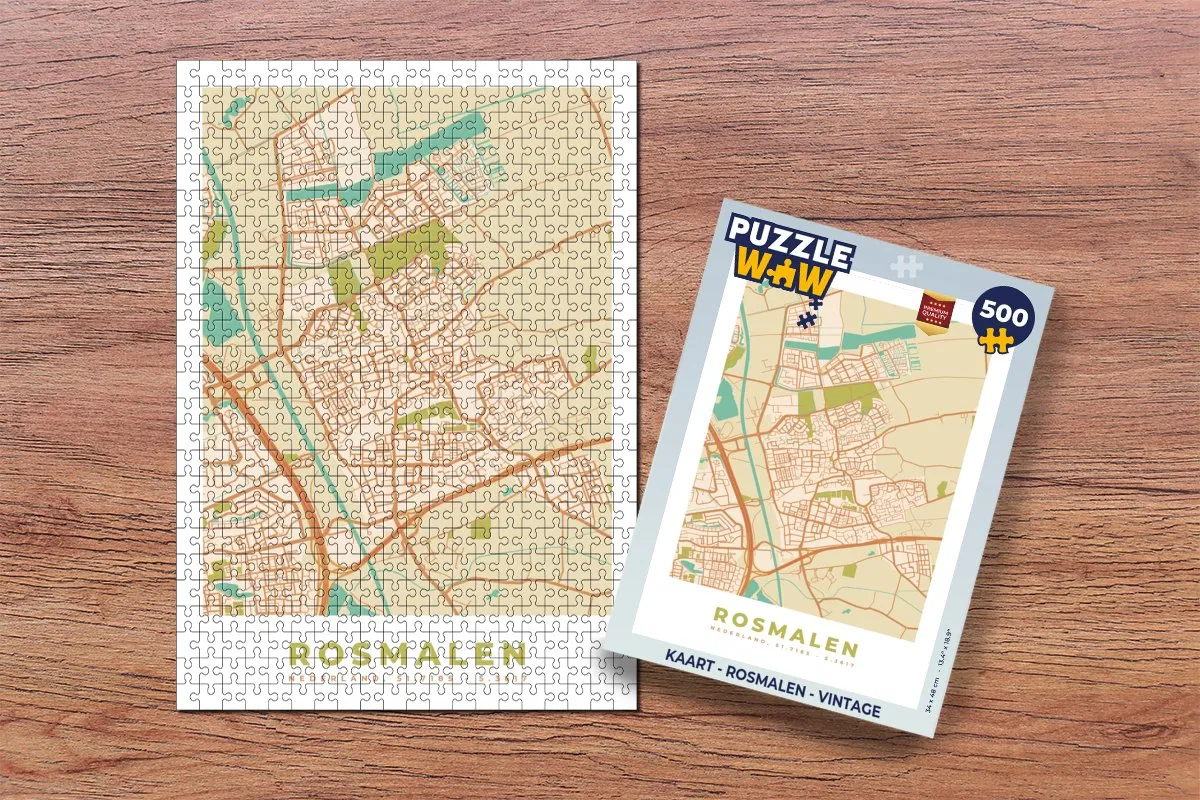 PuzzleWow Rosmalen Vintage Legpuzzel 500 Stuks - Multicolor