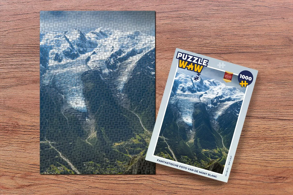 PuzzleWow Mont Blanc Legpuzzel 1000 Stuks - Multicolor