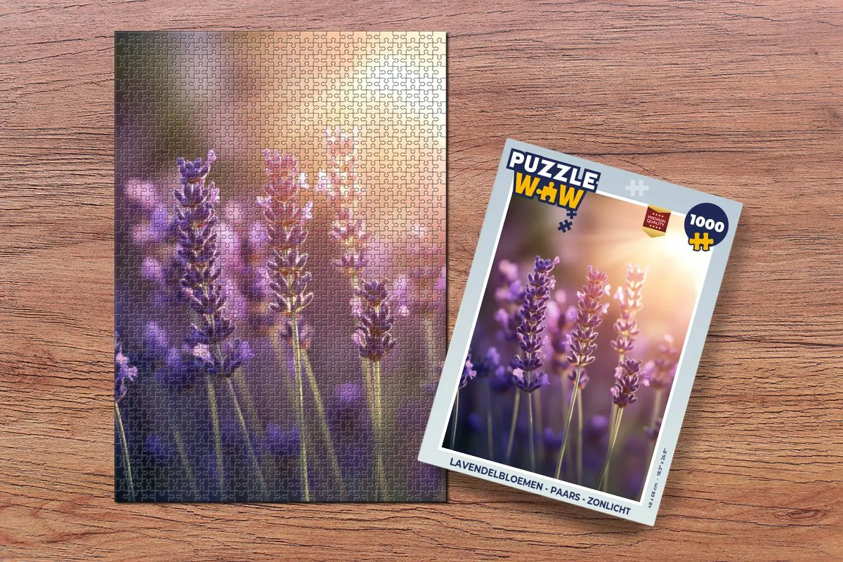 PuzzleWow Lavendelbloemen Legpuzzel 1000 Stuks - Paars