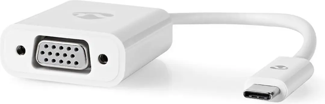 Nedis USB-C naar VGA Adapter 1080p - 5Gbps - 20cm - Wit