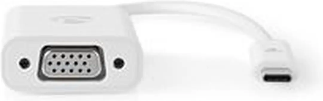 Nedis USB-C naar VGA Adapter 1080p - 5Gbps - 20cm - Wit - afbeelding 6 van 6