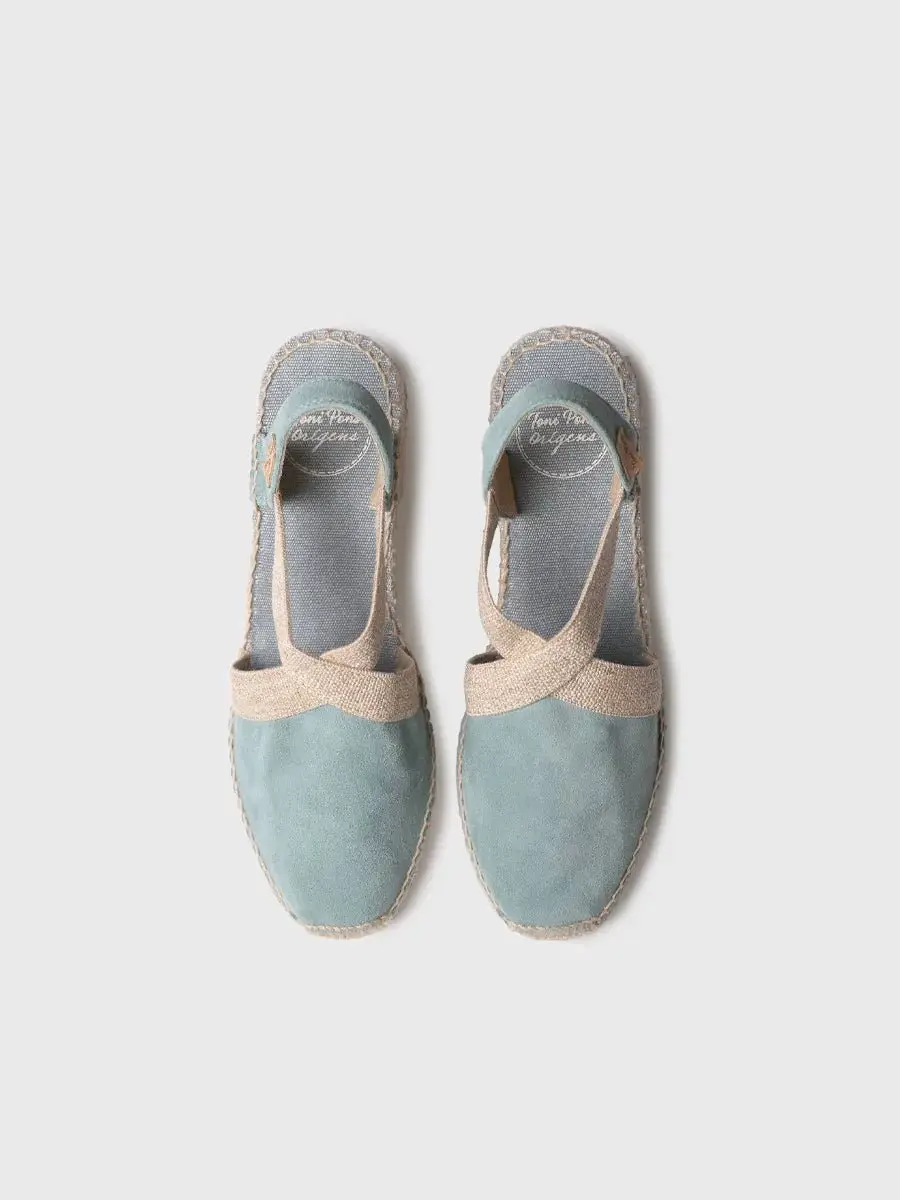 Suède espadrilles voor dames met elastiek
