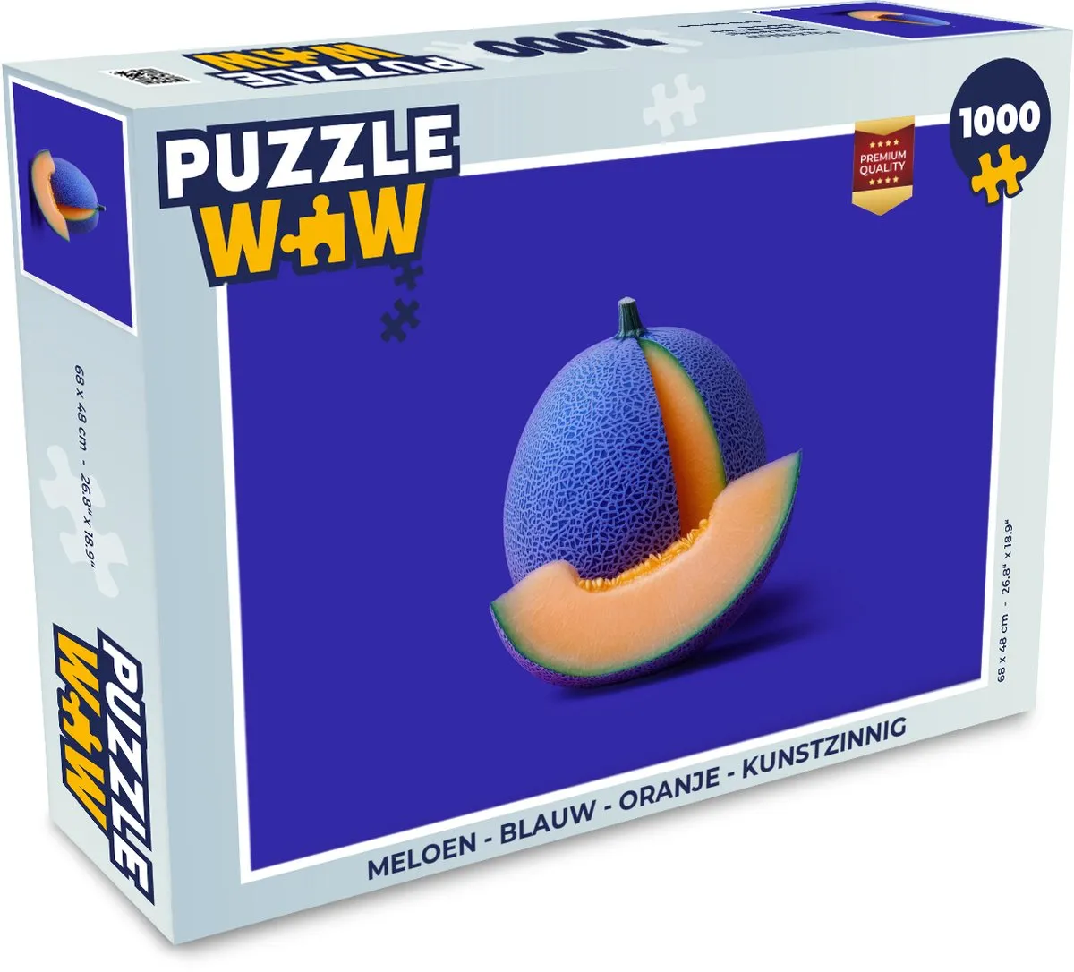 PuzzleWow Legpuzzel 1000 Stuks - Meloen/Blauw