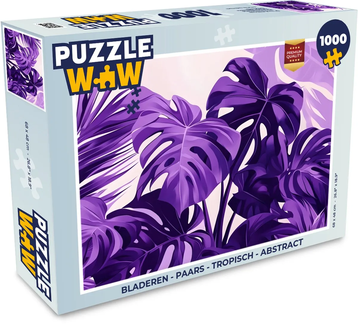 PuzzleWow Legpuzzel 1000 Stuks - Tropisch Paars