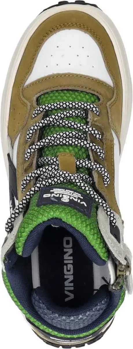 Vingino Vito Mid Sneakers groen Leer - Maat 35 - afbeelding 5 van 6