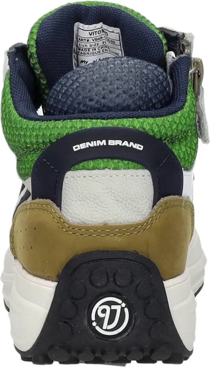 Vingino Vito Mid Sneakers groen Leer - Maat 35 - afbeelding 6 van 6