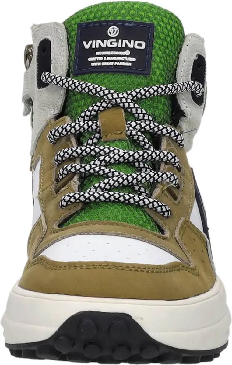 Vingino Vito Mid Sneakers groen Leer - Maat 35 - afbeelding 3 van 6