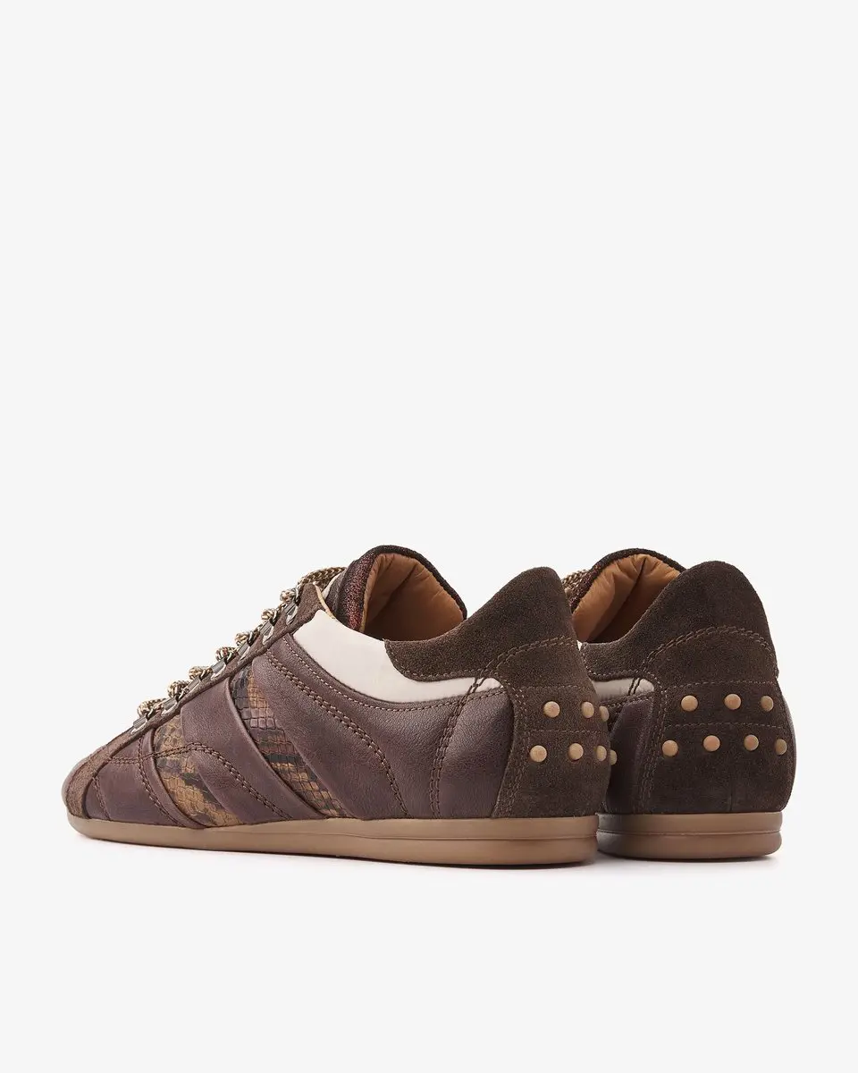 VIA VAI June Jackie Sneakers - Bruin - Slangenprint - Maat 41