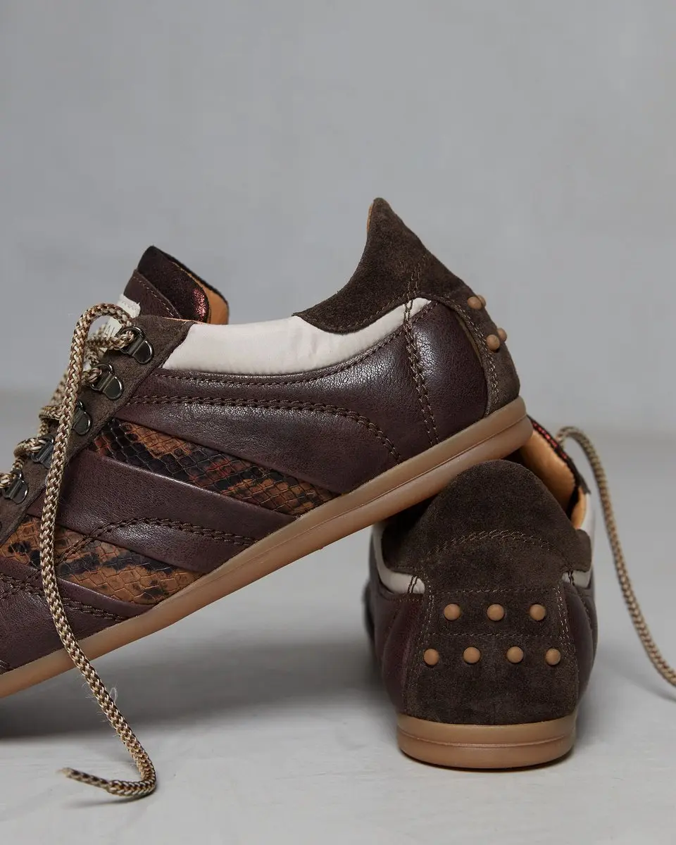 VIA VAI June Jackie Sneakers - Bruin - Slangenprint - Maat 41