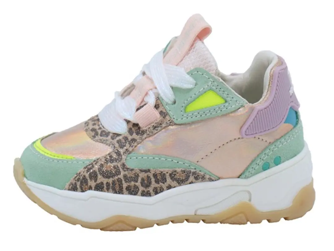 BunniesJR Meisjes Lage Sneakers 226220-459 - Groen - Leer