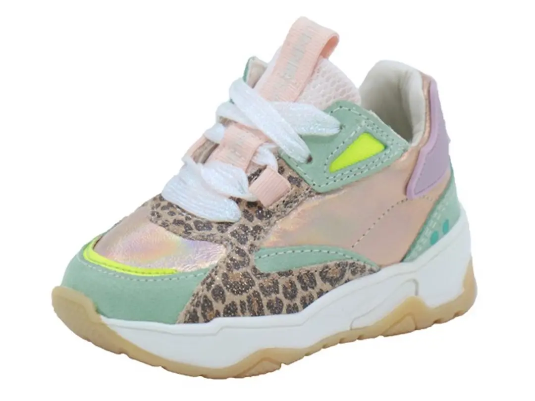 BunniesJR Meisjes Lage Sneakers 226220-459 - Groen - Leer