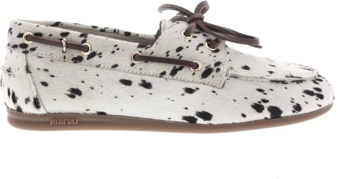 Dames Instappers & Ballerina's Maruti Eliza Hairon Dalmatier White Wit