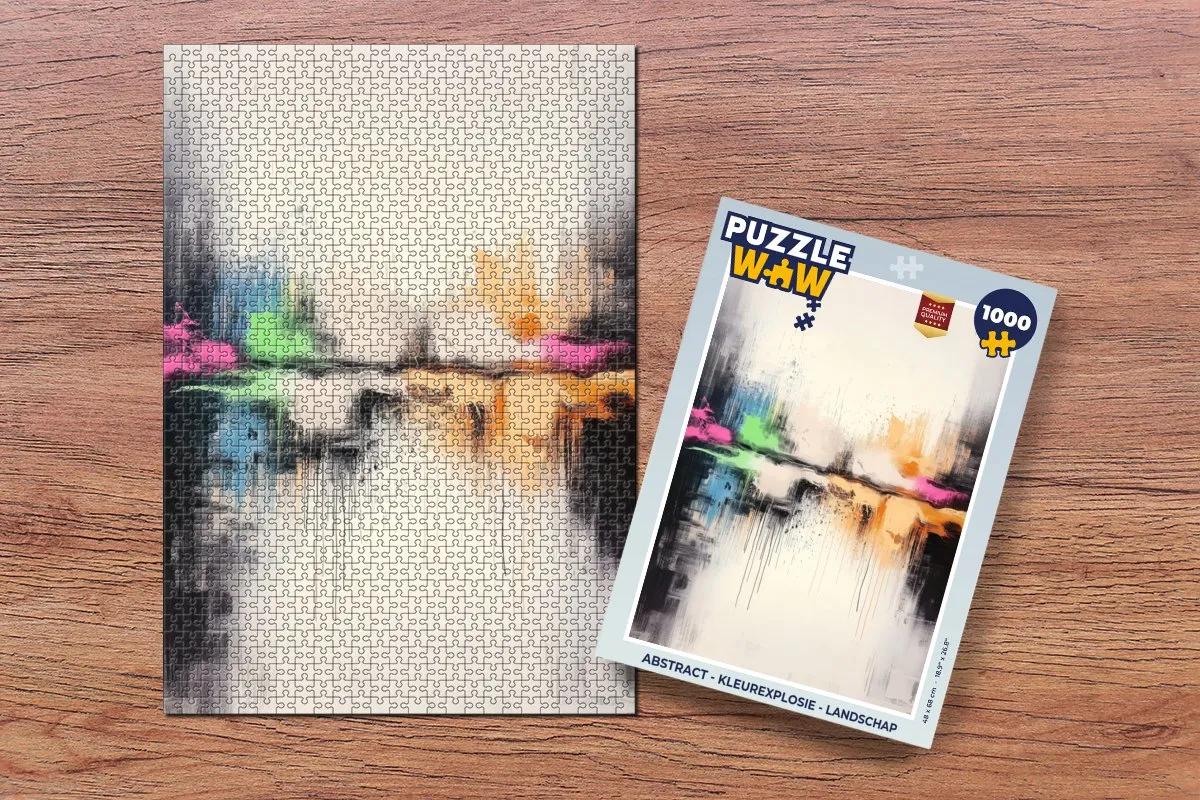 PuzzleWow Abstract Kleurexplosie Landschap Legpuzzel 1000 Stuks