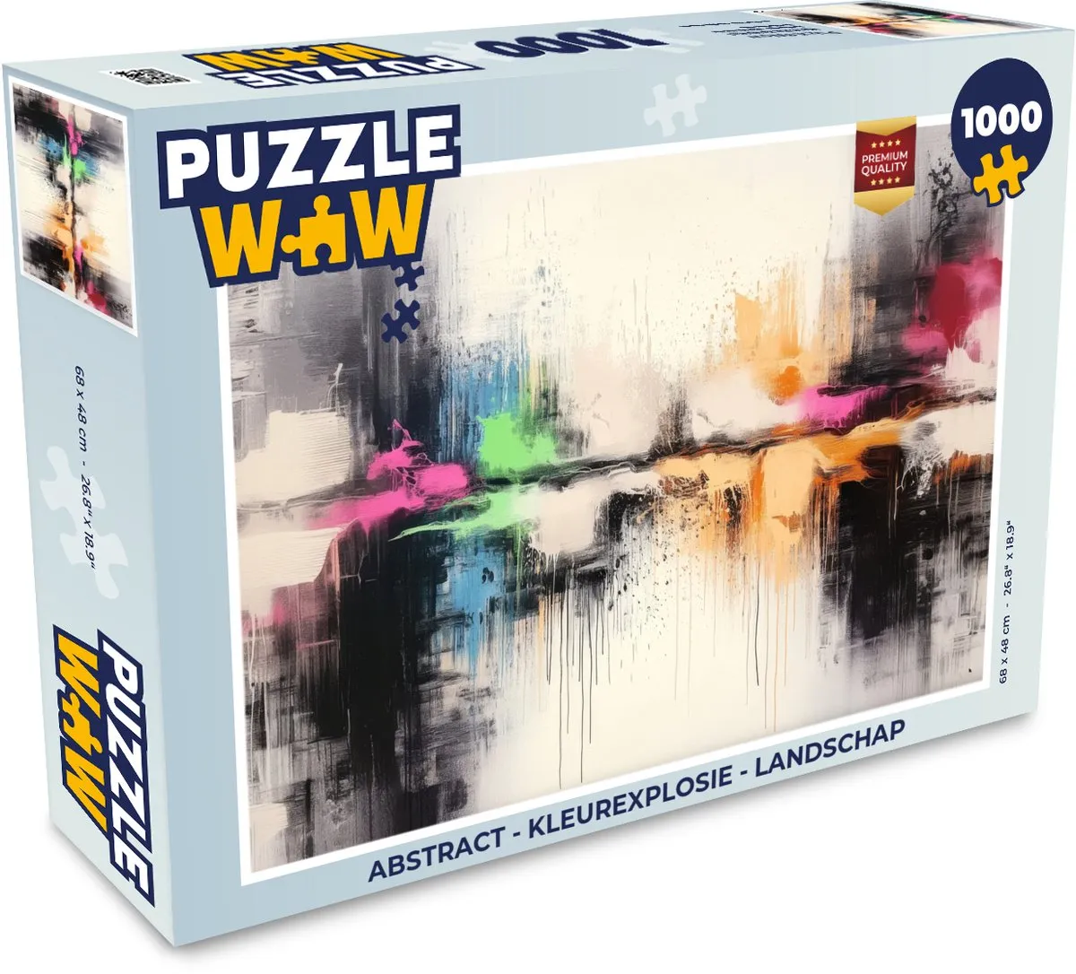 PuzzleWow Abstract Kleurexplosie Landschap Legpuzzel 1000 Stuks