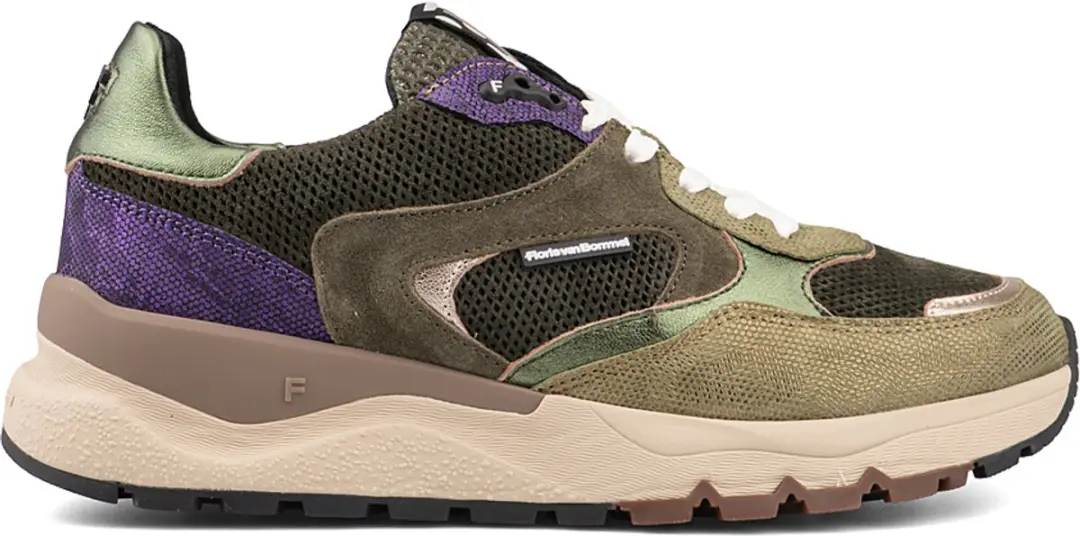 Floris van Bommel Dames Sneaker Treni 02.12 SFW-10164-50-01 - Groen Combinatie - Maat 39