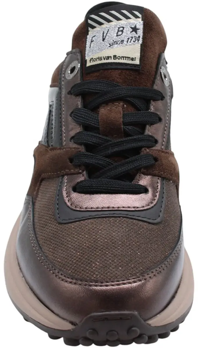 Floris van Bommel Noppi 52.06 Sneakers - Donkerbruin 38
