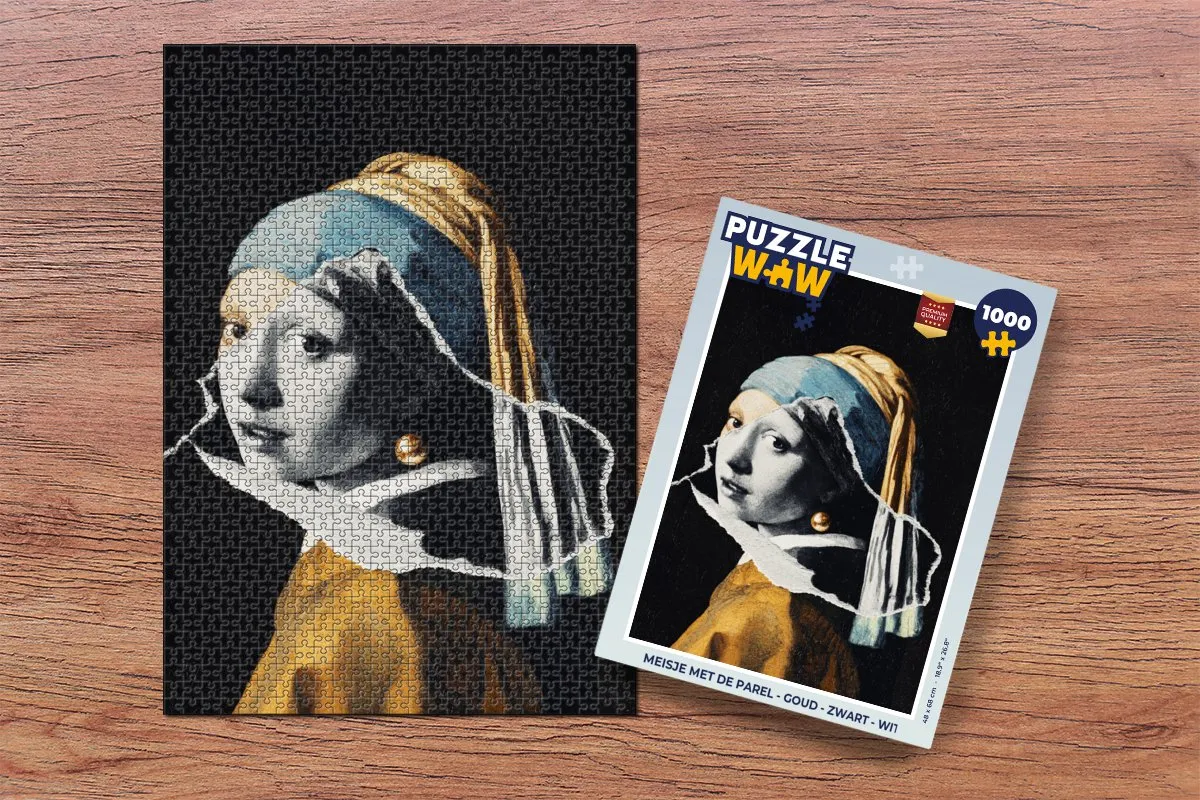 PuzzleWow Meisje met de Parel Legpuzzel 1000 Stuks - Multicolor