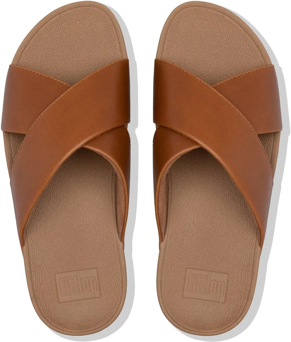 FitFlop Lulu Cross Slide Sandalen - Dames 42 - Beige - afbeelding 3 van 6