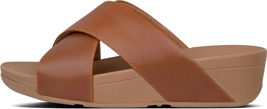 FitFlop Lulu Cross Slide Sandalen - Dames 42 - Beige - afbeelding 4 van 6