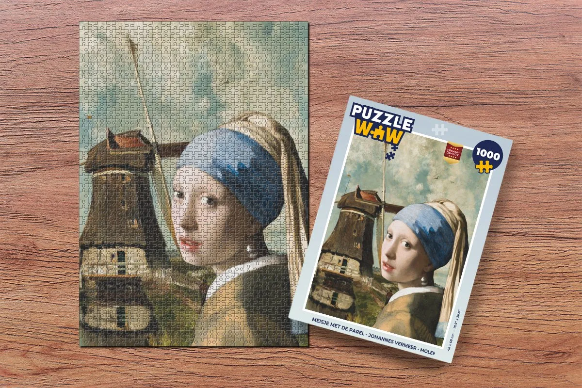 PuzzleWow Meisje met de Parel Legpuzzel 1000 Stuks - Multicolor